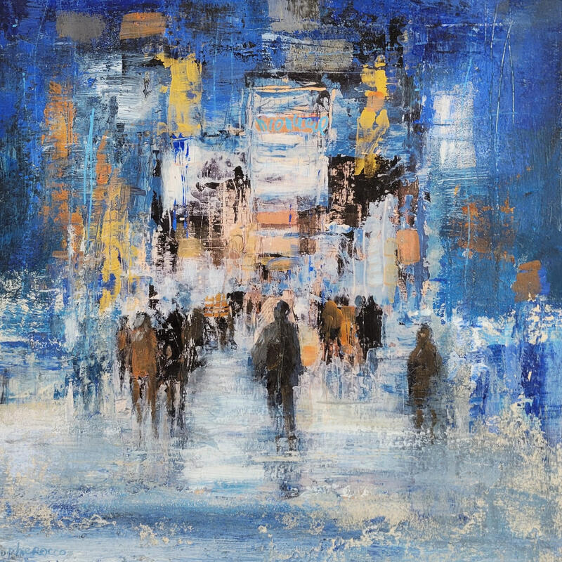 Painting Jazz à Montréal by Rocco Sophie | Painting Raw art Acrylic Gluing Sand