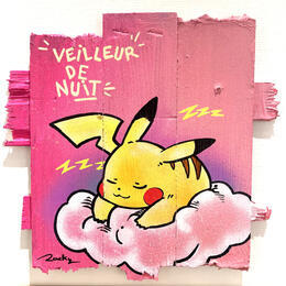 Painting Veilleur de nuit by Rocky Chaplin | Painting