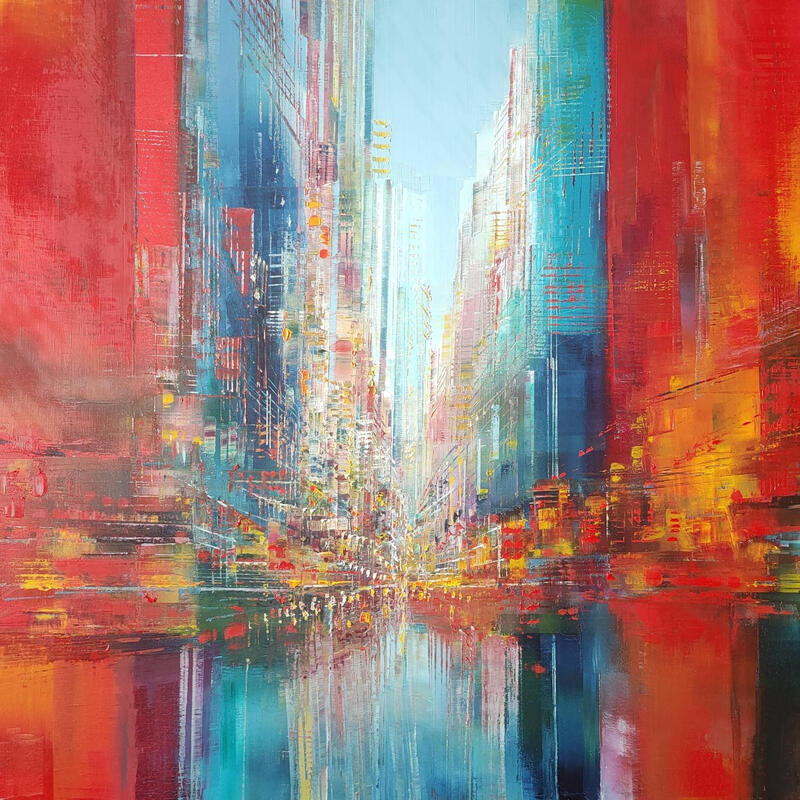 Painting Trafic light  by Levesque Emmanuelle | Painting Oil