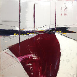 Peinture 80x80 No Name 10018-20791-20261023-2 par L'huillier Françis | Tableau Abstrait Huile Paysages