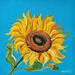 Painting Tournesol  by Amblard Florence | Painting Impressionism Landscapes Nature Acrylic