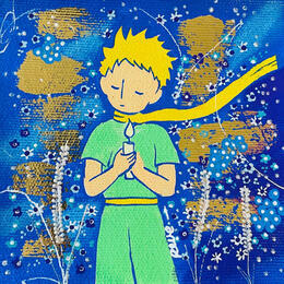 Painting Un hiver parmi les étoiles by Revel | Painting Pop-art Pop icons