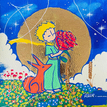 Painting le bonheur tient dans une rose by Revel | Painting Pop-art Pop icons