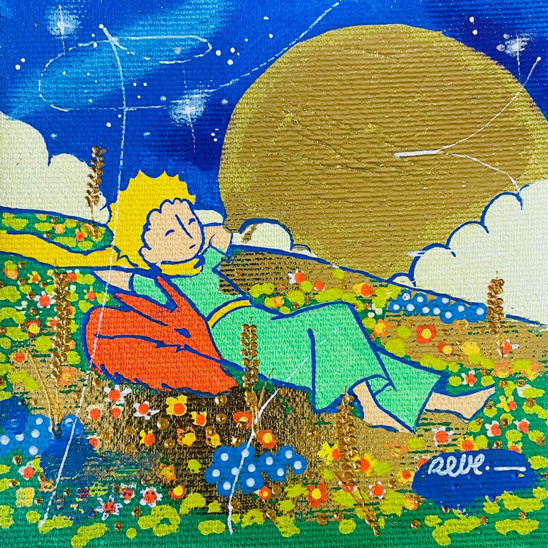 Painting le jardin des rêves  by Revel | Painting Pop-art Pop icons