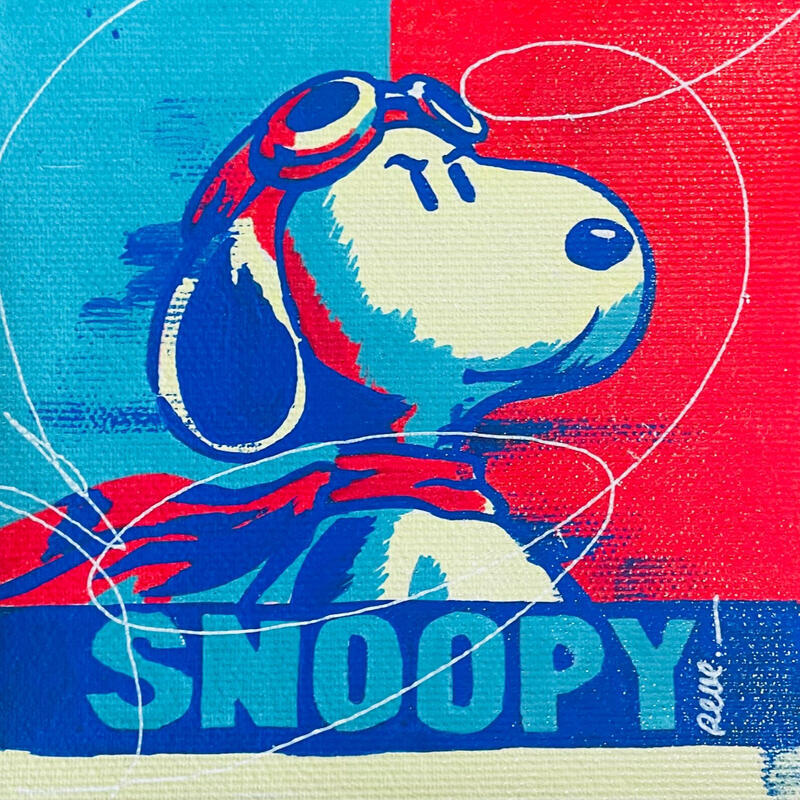 Painting Votez Snoopy ! by Revel | Painting Pop-art Pop icons