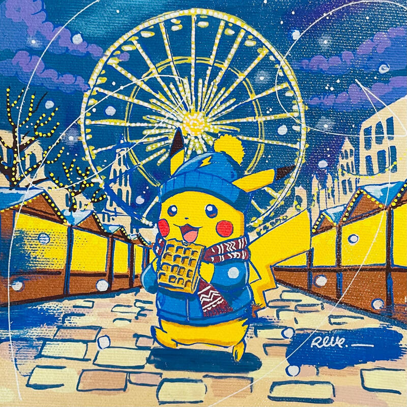 Painting un tour de roue parmi les étoiles  by Revel | Painting Pop-art Pop icons