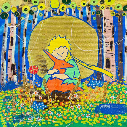 Painting heureux simplement by Revel | Painting Pop-art Pop icons