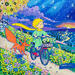 Painting sur le chemin du bonheur by Revel | Painting Pop-art Pop icons