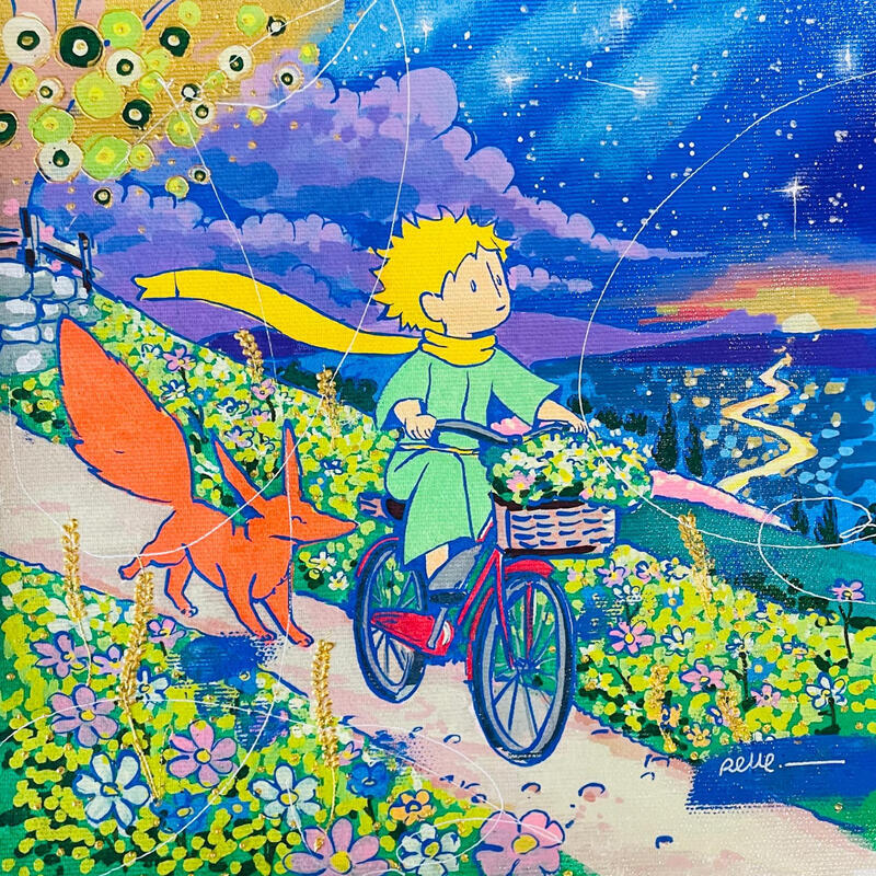 Painting sur le chemin du bonheur by Revel | Painting Pop-art Pop icons