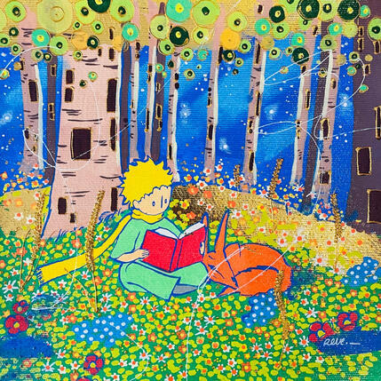 Painting un monde à lire by Revel | Painting Pop-art Pop icons