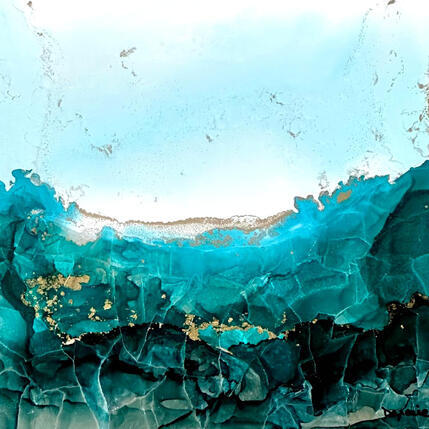 Painting Poésie Givrée 3507 by Depaire Silvia | Painting Abstract Acrylic