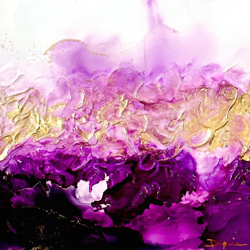 Painting Poésie Florale 1029 by Depaire Silvia | Painting Abstract Acrylic