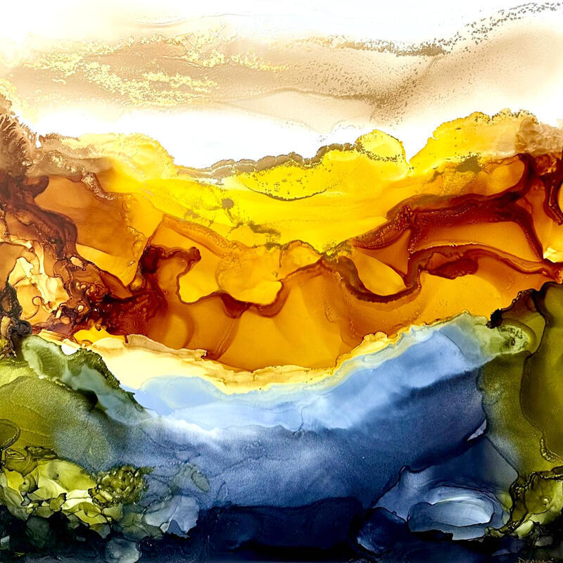 Peinture Dune 3077 par Depaire Silvia | Tableau Abstrait Acrylique