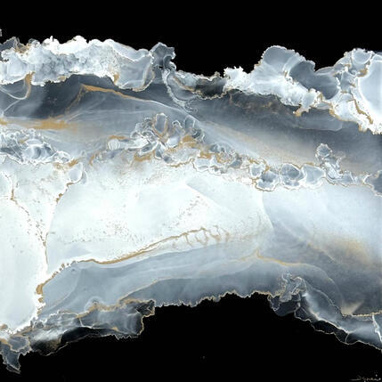 Peinture Cloud Dancer 3251 par Depaire Silvia | Tableau Abstrait Acrylique Marine, Minimaliste, Paysages