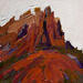 Painting Evening shadows by Carrillo Cindy | Painting Figurative Landscapes Oil