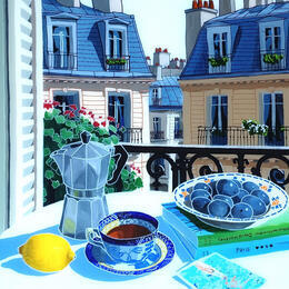 Peinture La saison des prunes réjouissait David par Auriol Philippe | Tableau Figuratif Acrylique, Plexiglas, Posca Natures mortes, Urbain