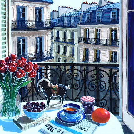 Peinture Gengis s'interrogeait sur les resources du sud par Auriol Philippe | Tableau Figuratif Acrylique, Plexiglas, Posca Natures mortes, Urbain