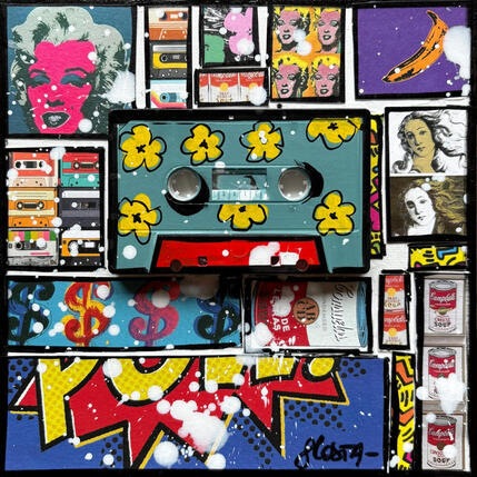 Painting Pop K7 (bleu) by Costa Sophie | Painting