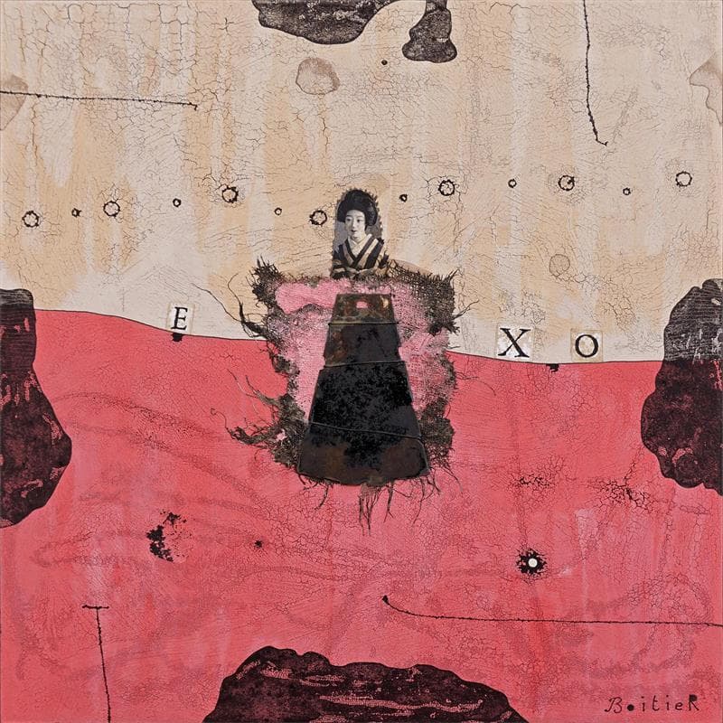 Painting 36-76 by Boitier Thierry | Painting Abstract Portrait Acrylic