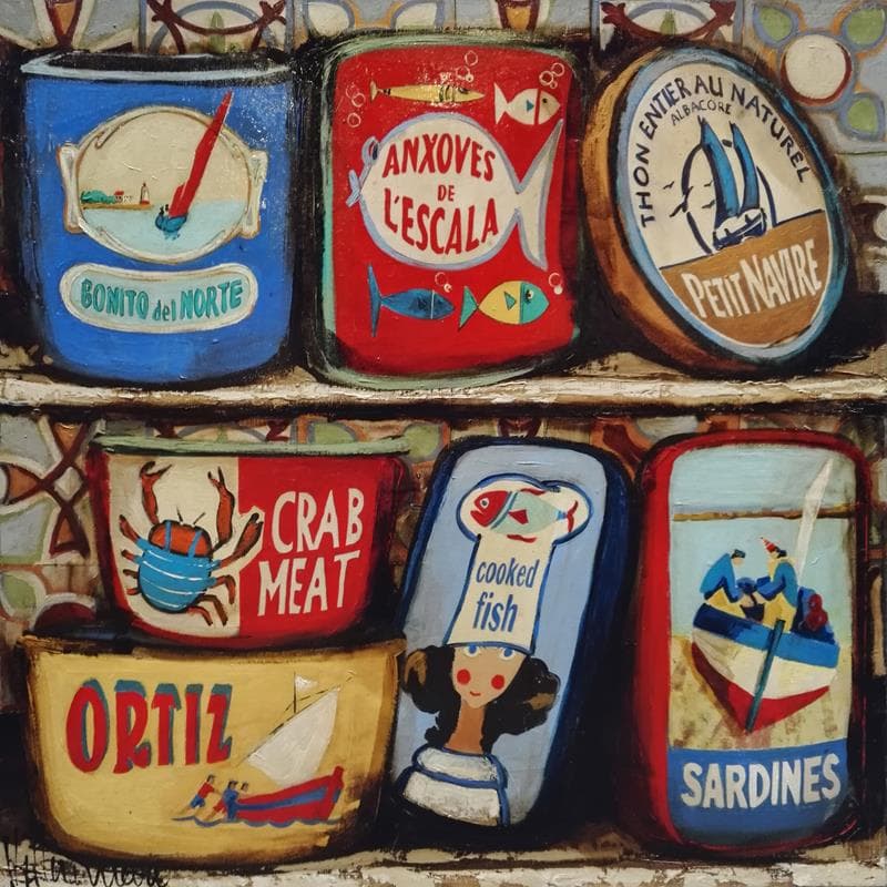 Gemälde Despensa von Villanueva Puigdelliura Natalia | Gemälde Figurativ Stillleben Öl