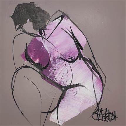 Painting Taupe 1 by Chaperon Martine | Painting Figurative Acrylic Nude