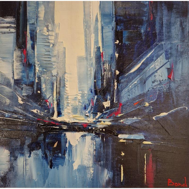 Peinture DARK STREET par Bond Tetiana | Tableau Figuratif Urbain Huile