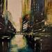 Peinture DARK DOWNTOWN par Bond Tetiana | Tableau Figuratif Urbain Huile