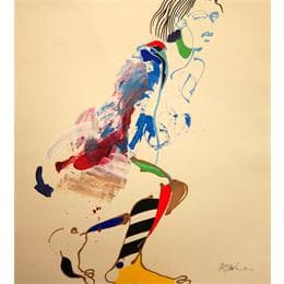 Painting 6136 by Cressanne | Painting Raw art Acrylic Nude, Portrait