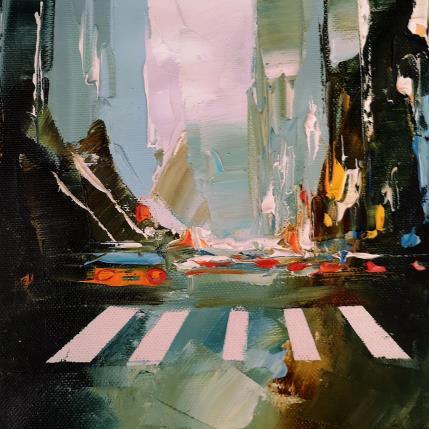 Peinture FOLLOW THE CAR par Bond Tetiana | Tableau Figuratif Huile Urbain