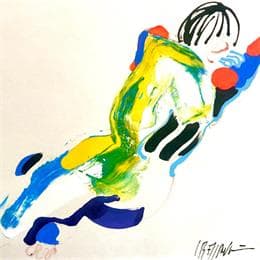 Painting 3959 by Cressanne | Painting Figurative Acrylic Nude, Portrait