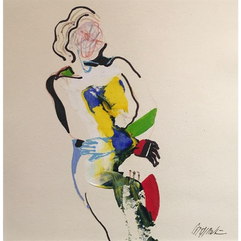 Painting 6140 by Cressanne | Painting Raw art Portrait Nude Acrylic