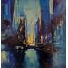 Peinture GOODNIGHT par Bond Tetiana | Tableau Figuratif Urbain Huile
