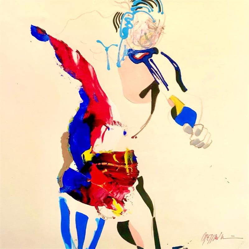 Peinture 6149 par Cressanne | Tableau Art Singulier Nu Acrylique