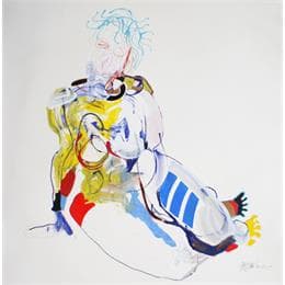 Painting 6157 by Cressanne | Painting Raw art Acrylic Nude, Portrait