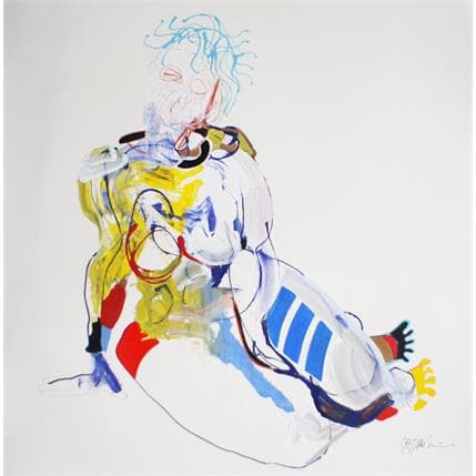 Peinture 6157 par Cressanne | Tableau Art Singulier Acrylique Nu, Portraits