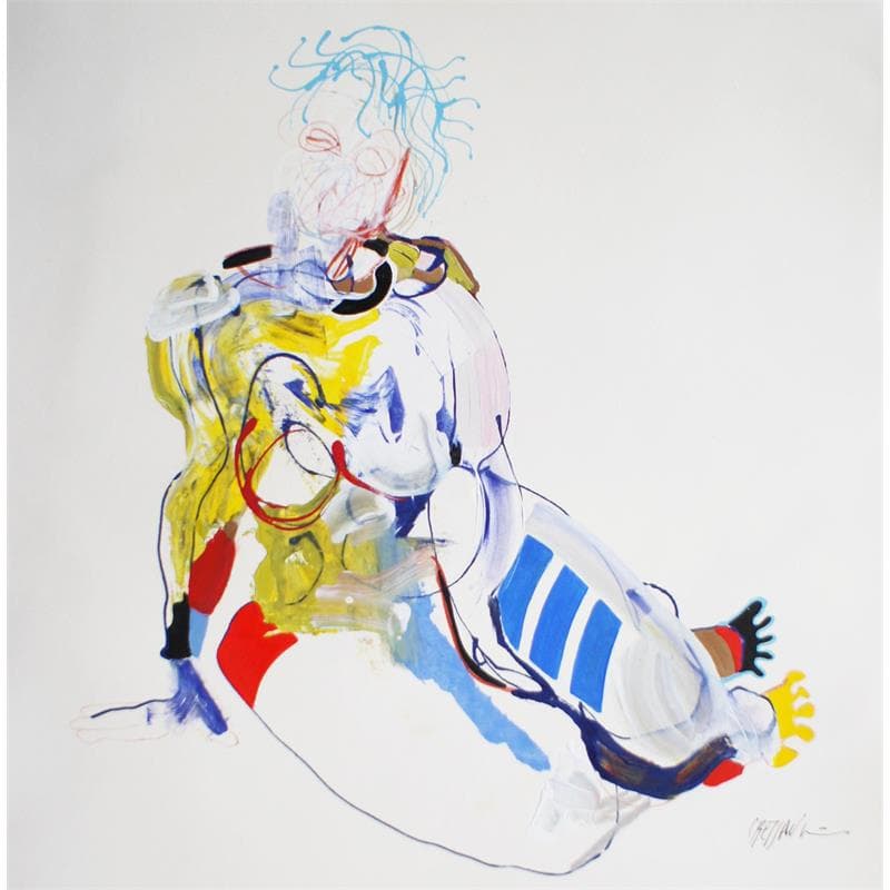 Painting 6157 by Cressanne | Painting Raw art Portrait Nude Acrylic