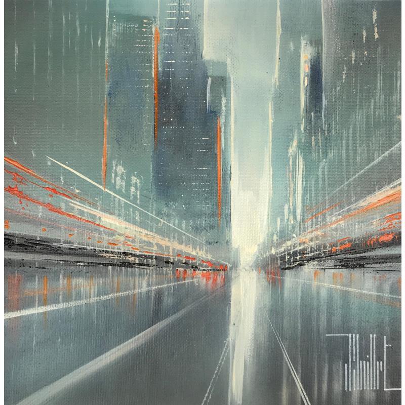 Peinture nuances de gris par Guillet Jerome | Tableau Figuratif Urbain Huile Acrylique