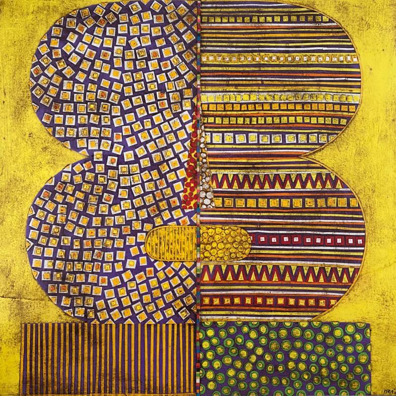 Painting dos caras II by Ortiz Gustavo | Painting Raw art Portrait