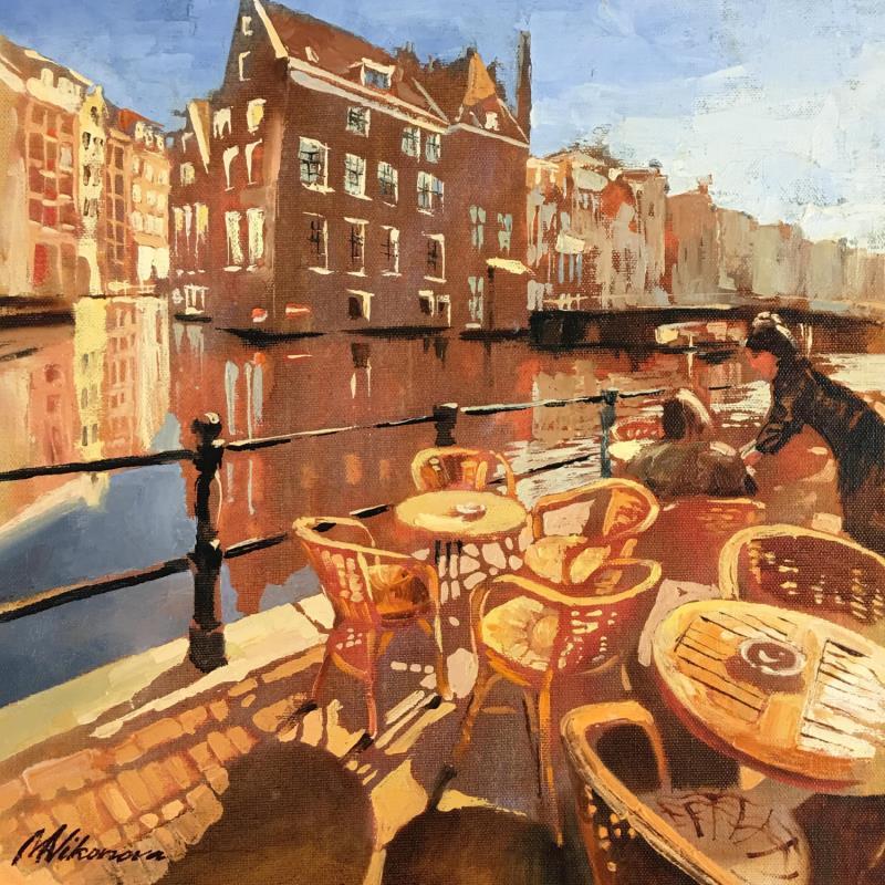 Peinture Time to relax par Niko Marina  | Tableau Figuratif Urbain Huile