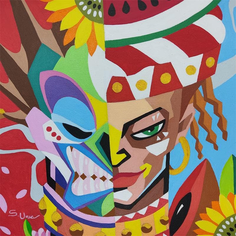 Peinture SHANGO par S.Uria | Tableau Figuratif Portraits Acrylique