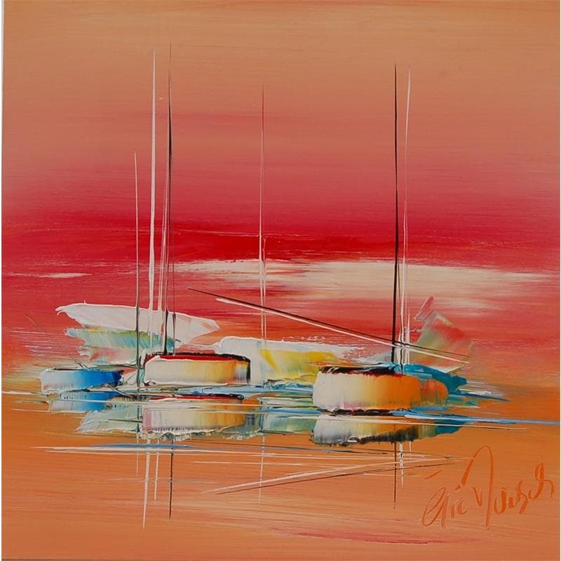 Painting Couleurs d'été by Munsch Eric | Painting Figurative Marine Acrylic