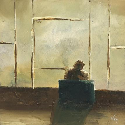 Painting Penseur by Vinnie | Painting Figurative Oil Life style