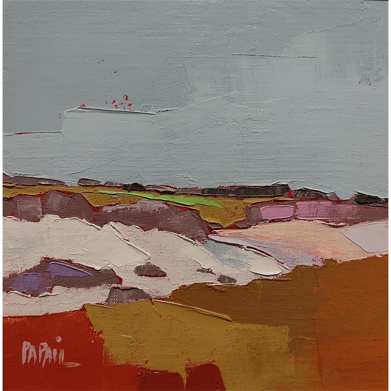 Painting Mer blanche sur l'ile by PAPAIL | Painting Figurative Landscapes Oil