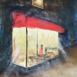 Painting Chaud dedans by Vinnie | Painting Figurative Oil Life style