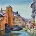 Peinture Annecy - N37 par Khodakivskyi Vasily | Tableau Figuratif Urbain Aquarelle