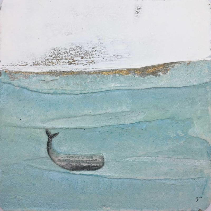 Peinture Sea of love par Roma Gaia | Tableau Figuratif Minimaliste Acrylique