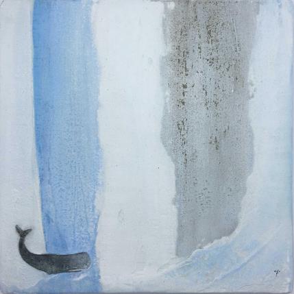 Peinture Notte chiara par Roma Gaia | Tableau Abstrait Minimaliste