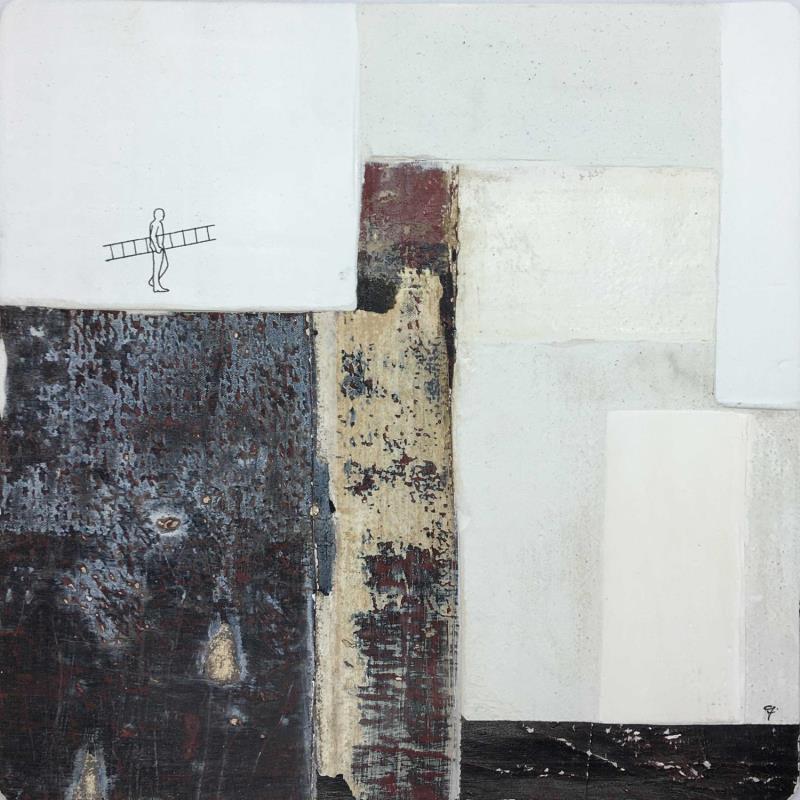 Peinture Pompei par Roma Gaia | Tableau Abstrait Minimaliste