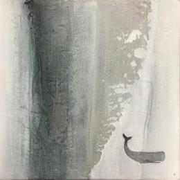 Peinture Night swimming par Roma Gaia | Tableau Abstrait Minimaliste