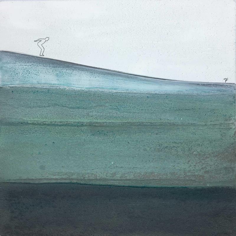 Peinture Running on empty par Roma Gaia | Tableau Abstrait Minimaliste